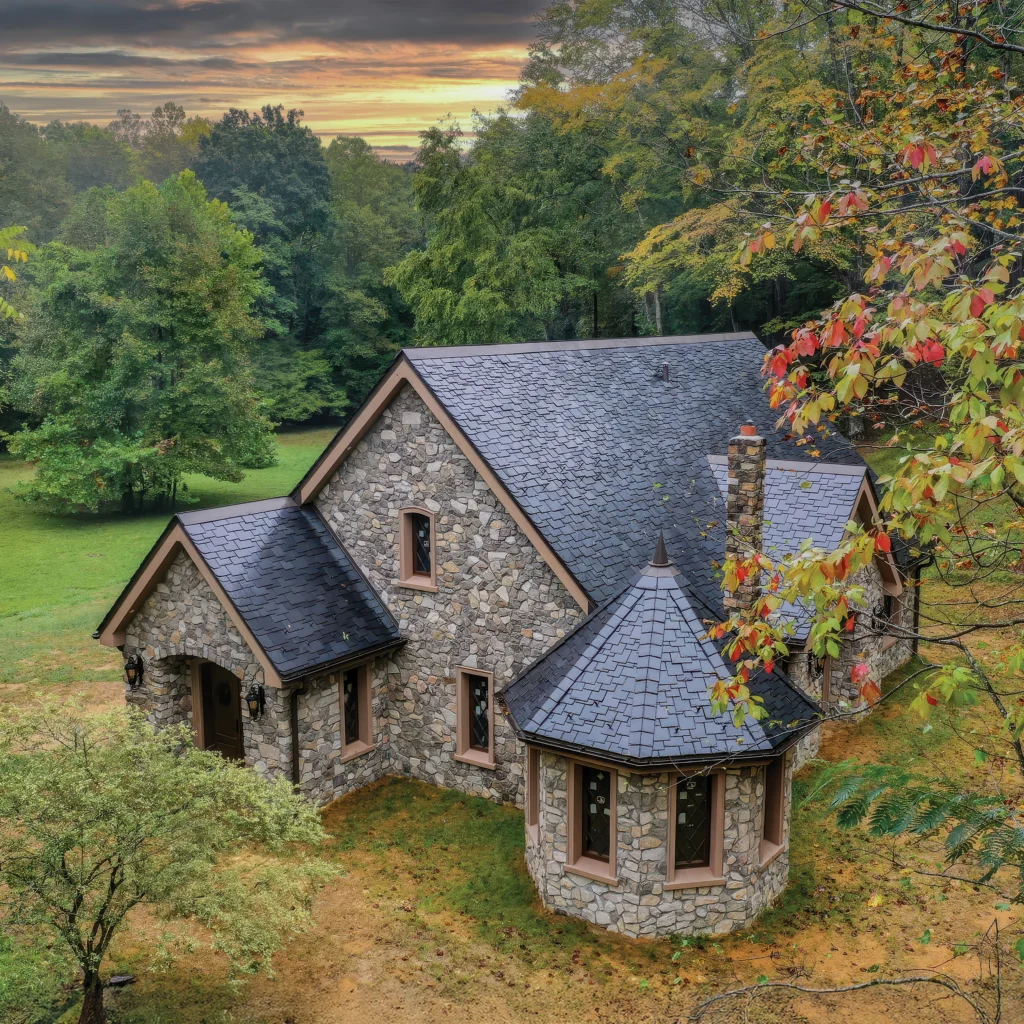 A beautiful stone cottage with slate roof built on Wheats Valley in Bedford, Virginia